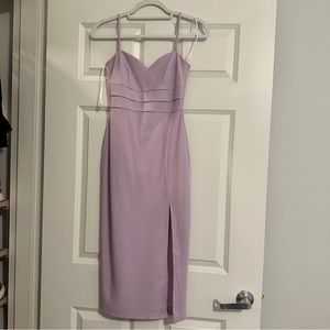 Purple wedding guest dress
